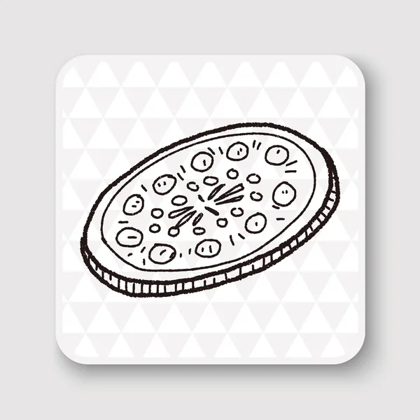 Doodle Pizza vettoriale illustrazione illustrazione vettoriale — Vettoriale Stock