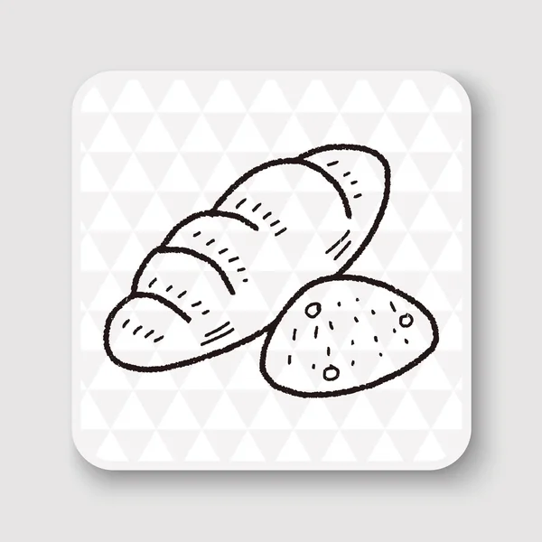 Ilustração vetorial doodle bread vector ilustração — Vetor de Stock