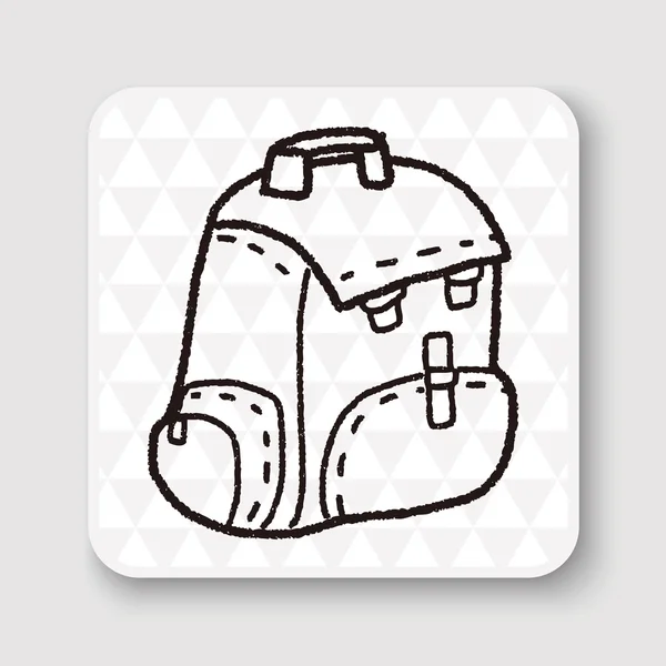 ( 영어 ) doodle School bag vector illustration — 스톡 벡터