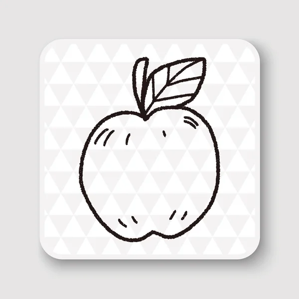 Ilustracja wektorowa jabłko bazgroły — Wektor stockowy