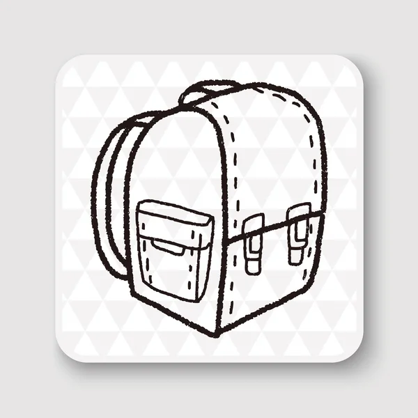 ( 영어 ) doodle School bag vector illustration — 스톡 벡터