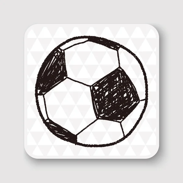 Futbol vektör çizim vektör çizim doodle — Stok Vektör