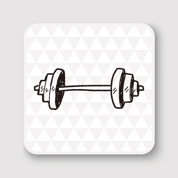 Doodle Dumbbell vector ilustración vector ilustración — Vector de stock