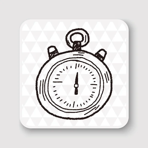 Векторная иллюстрация doodle stopwatch — стоковый вектор