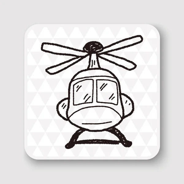 Helicopter doodle vector illustration — Stock Vector