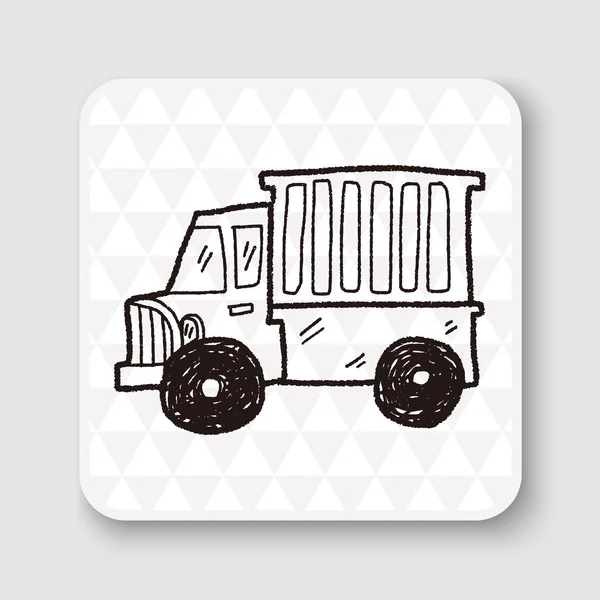 Illustration vectorielle de doodle camion — Image vectorielle