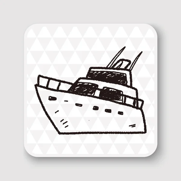 Ilustração do vetor da ilustração do doodle do barco —  Vetores de Stock