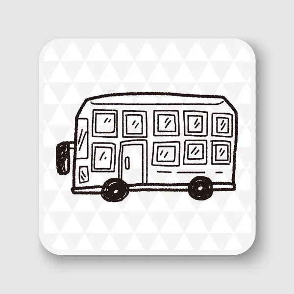 公交车涂鸦矢量图矢量图 — 图库矢量图片