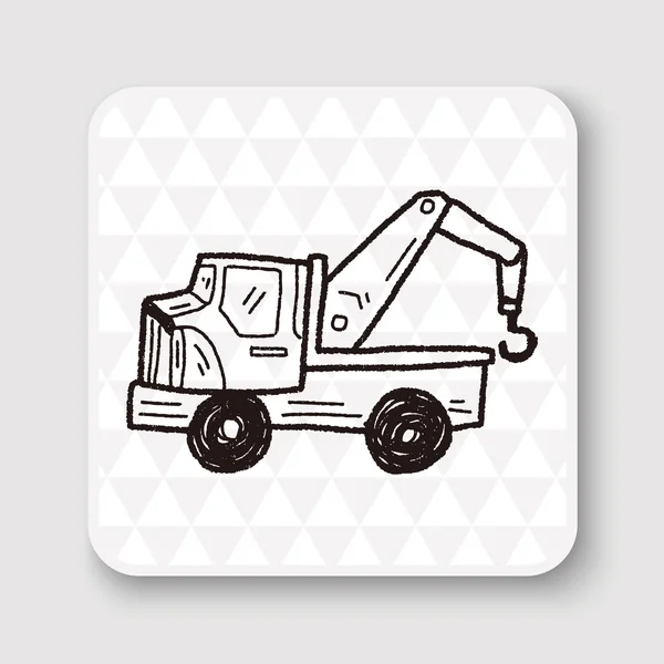 Vrachtwagen doodle vector illustratie vectorillustratie — Stockvector
