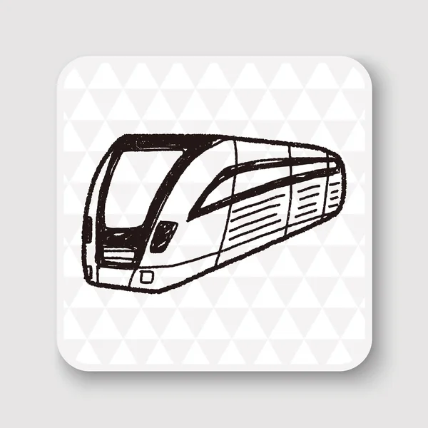 Treno doodle vettoriale illustrazione vettoriale illustrazione — Vettoriale Stock