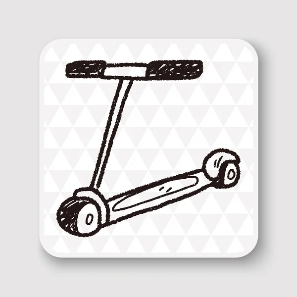 Bicicletta doodle vettoriale illustrazione — Vettoriale Stock