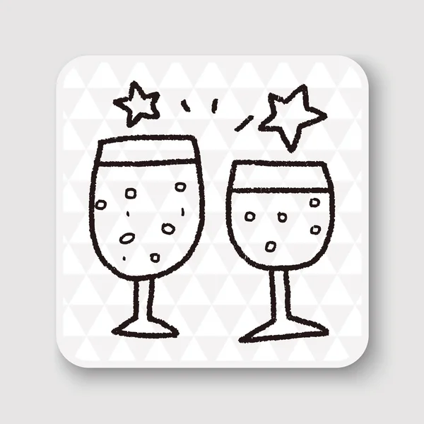 Doodle Cheers vector ilustración — Archivo Imágenes Vectoriales