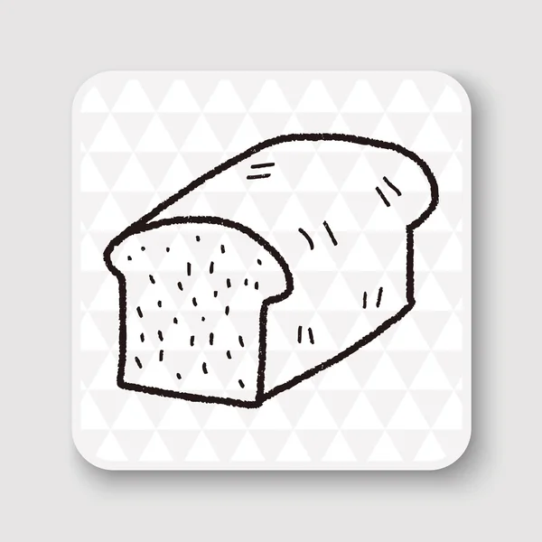 Toast doodle disegno vettoriale illustrazione — Vettoriale Stock