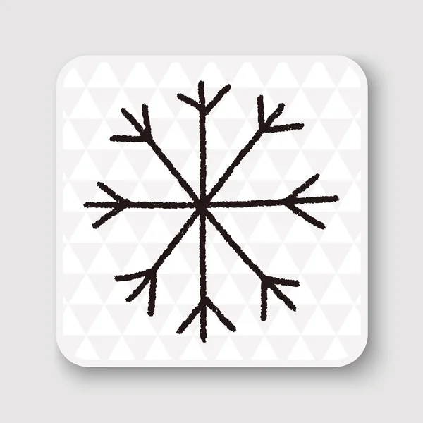 Snow flower doodle vektor illustration — Stock vektor