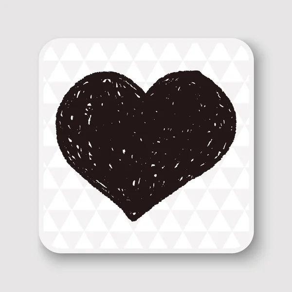 Doodle poker Cuore vettoriale illustrazione vettoriale illustrazione — Vettoriale Stock