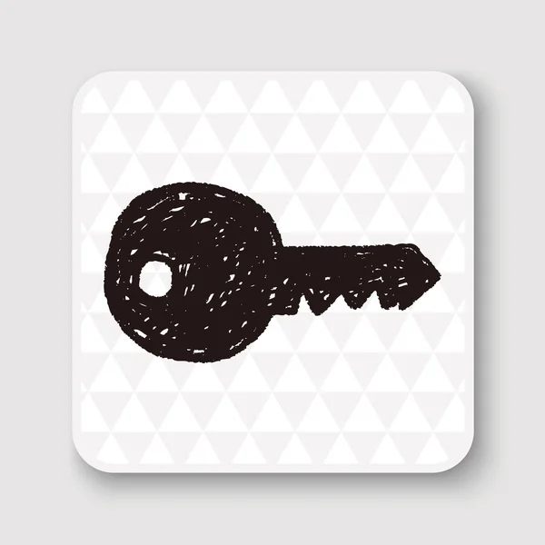 Key doodle vector illustration — Stock Vector