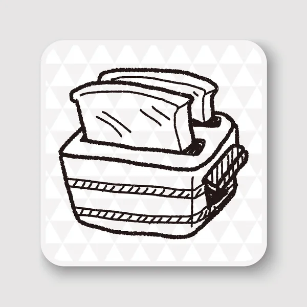 Векторная иллюстрация рисования тостов — стоковый вектор
