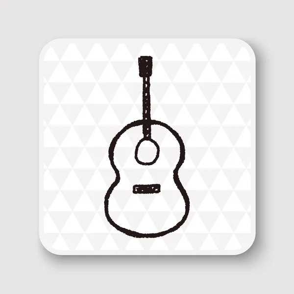 Doodle gitaar vectorillustratie — Stockvector