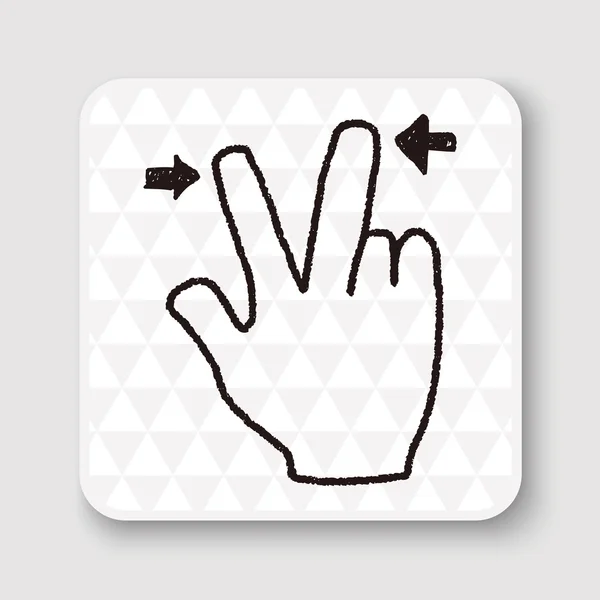 Gesture doodle vector illustration — Stock Vector