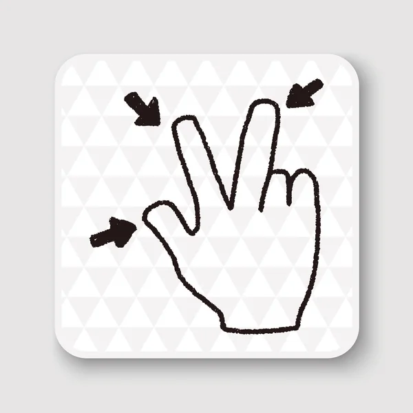 Illustration vectorielle de gribouillage gestuel — Image vectorielle