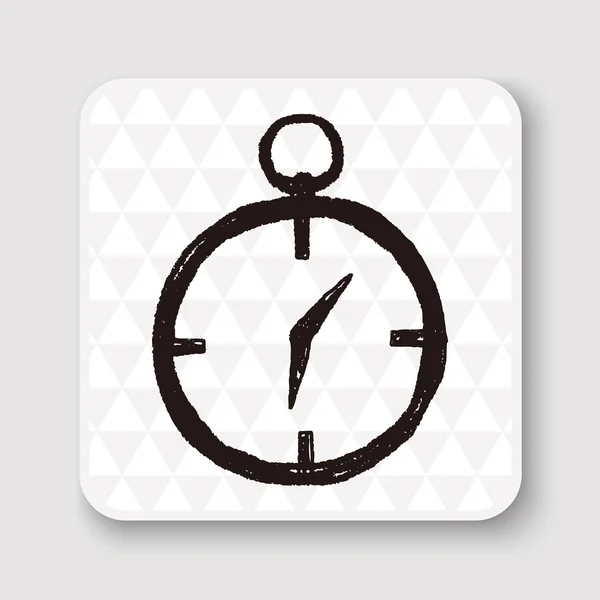 Απεικόνιση διανύσματος doodle stopwatch — Διανυσματικό Αρχείο