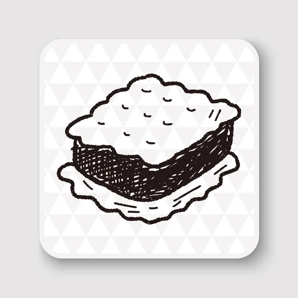 Illustration vectorielle doodle cookie — Image vectorielle