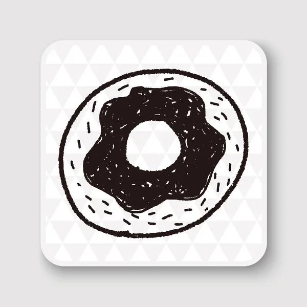 Ilustrasi vektor Doodle Donuts - Stok Vektor