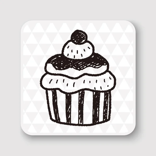Illustration vectorielle de gâteau doodle illustration vectorielle — Image vectorielle