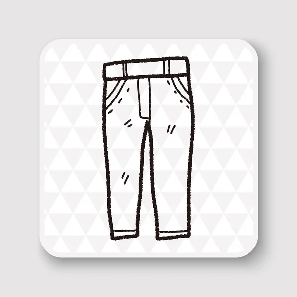 Jeans doodle vecteur illustration vectorielle illustration — Image vectorielle