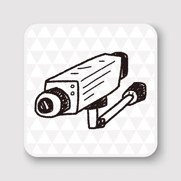CCTV doodle vektorové ilustrace — Stockový vektor