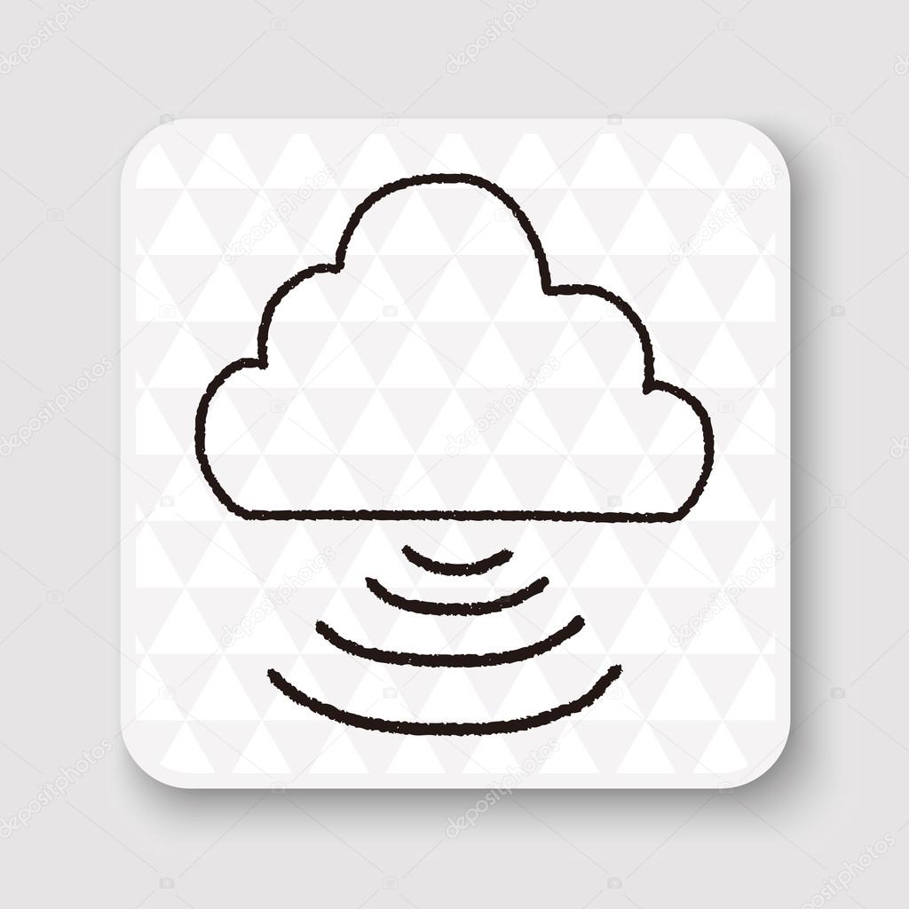 インターネットの雲落書き描画ベクトル図のベクトル イラスト ストックベクター C Hchjjl