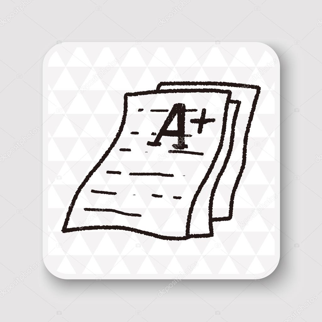 test papper doodle vector illustration