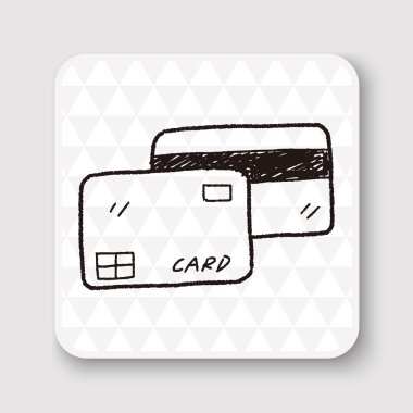 kredi kartı vektör çizim doodle