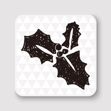 Atatürk çiçeği doodle vektör çizim