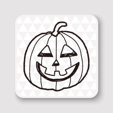 Kabak doodle vektör çizim