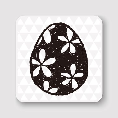 Paskalya yumurtası doodle vektör çizim