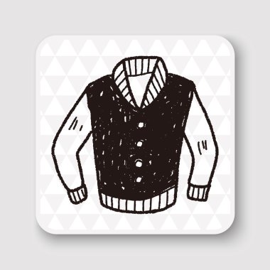 Kat doodle vektör çizim