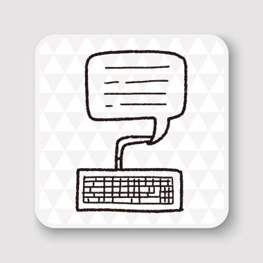 doodle vektör çizim insanlar konuşmak