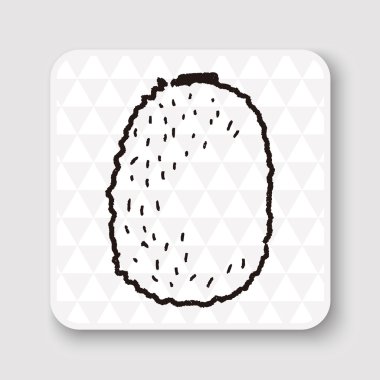 kivi doodle vektör çizim