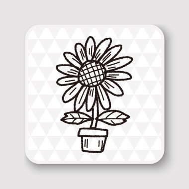 bitki doodle vektör çizim