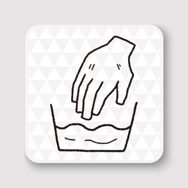 el doodle vektör çizim yıkama