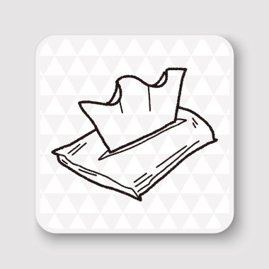 yüz doku doodle vektör çizim