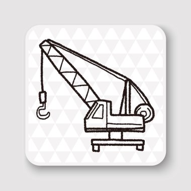 Vinç doodle vektör çizim