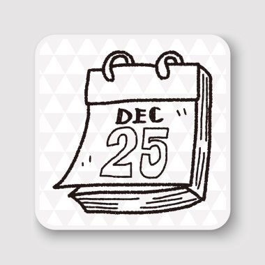 zaman doodle vektör çizim