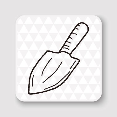 Doodle vektör çizim kürek