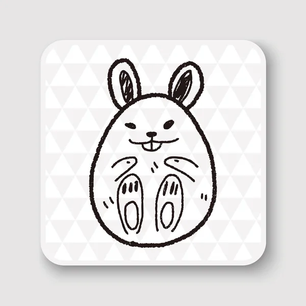 Illustrazione vettoriale doodle uovo di Pasqua — Vettoriale Stock