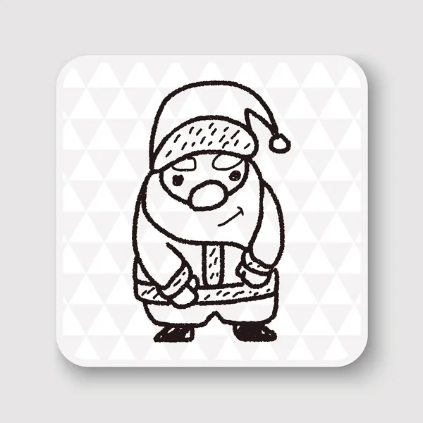 Santa claus illustration vectorielle doodle — Image vectorielle