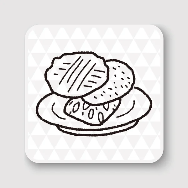 Illustration vectorielle doodle cookie — Image vectorielle