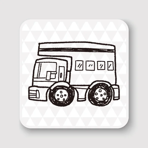 Illustration vectorielle de voiture de voyage doodle — Image vectorielle