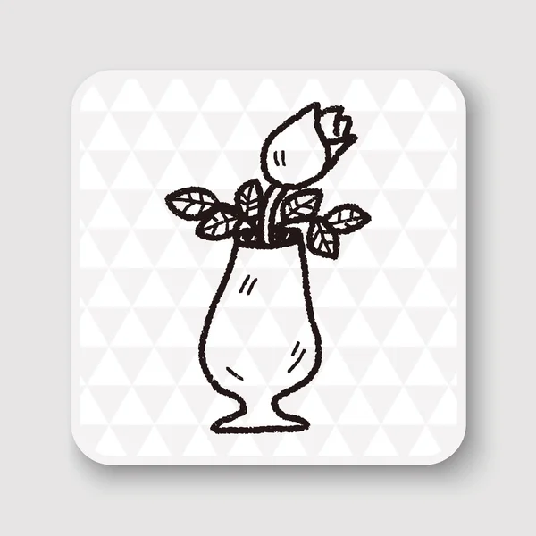 Illustration vectorielle de pigeonneau fleur rose — Image vectorielle